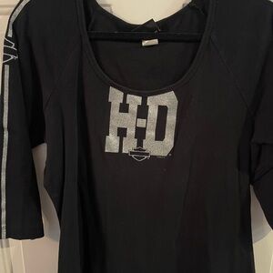 Women’s Harley-Davidson Black Top with Silver Logo XL
